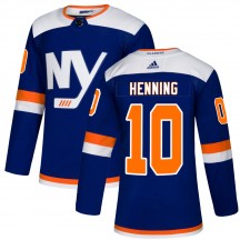 Men's Adidas New York Islanders Lorne Henning Blue Alternate Jersey - Authentic