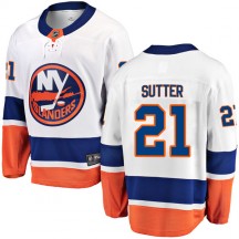 Men's Fanatics Branded New York Islanders Brent Sutter White Away Jersey - Breakaway