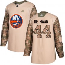 Men's Adidas New York Islanders Calvin De Haan Camo Calvin de Haan Veterans Day Practice Jersey - Authentic