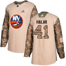 Men's Adidas New York Islanders Jaroslav Halak Camo Veterans Day Practice Jersey - Authentic