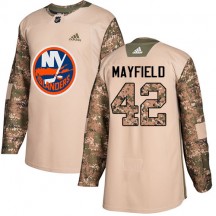 Men's Adidas New York Islanders Scott Mayfield Camo Veterans Day Practice Jersey - Authentic