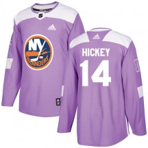 Men's Adidas New York Islanders Thomas Hickey Purple Fights Cancer Practice Jersey - Authentic