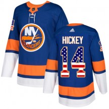 Youth Adidas New York Islanders Thomas Hickey Royal Blue USA Flag Fashion Jersey - Authentic
