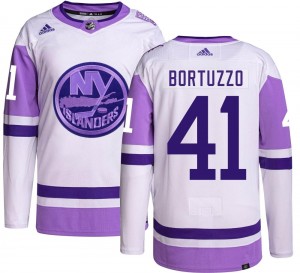 Men's Adidas New York Islanders Robert Bortuzzo Hockey Fights Cancer Jersey - Authentic