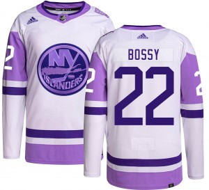 Men's Adidas New York Islanders Mike Bossy Hockey Fights Cancer Jersey - Authentic