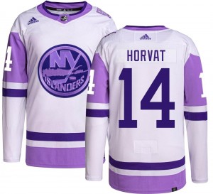 Men's Adidas New York Islanders Bo Horvat Hockey Fights Cancer Jersey - Authentic