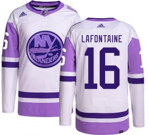 Men's Adidas New York Islanders Pat LaFontaine Hockey Fights Cancer Jersey - Authentic