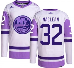 Men's Adidas New York Islanders Kyle Maclean Kyle MacLean Hockey Fights Cancer Jersey - Authentic