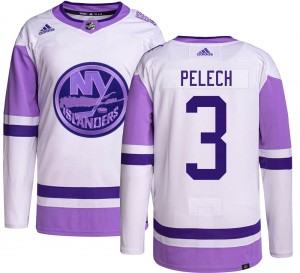 Men's Adidas New York Islanders Adam Pelech Hockey Fights Cancer Jersey - Authentic