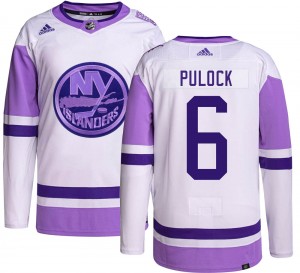 Men's Adidas New York Islanders Ryan Pulock Hockey Fights Cancer Jersey - Authentic