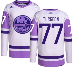 Men's Adidas New York Islanders Pierre Turgeon Hockey Fights Cancer Jersey - Authentic