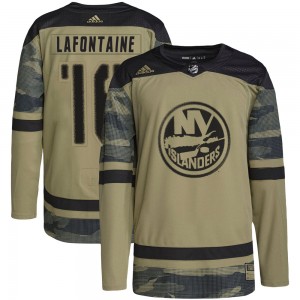 Youth Adidas New York Islanders Pat LaFontaine Camo Military Appreciation Practice Jersey - Authentic