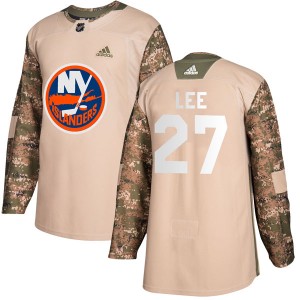 Men's Adidas New York Islanders Anders Lee Camo Veterans Day Practice Jersey - Authentic