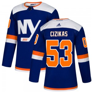 Men's Adidas New York Islanders Casey Cizikas Blue Alternate Jersey - Authentic