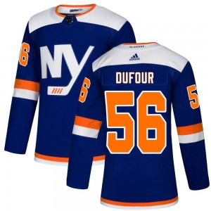 Men's Adidas New York Islanders William Dufour Blue Alternate Jersey - Authentic