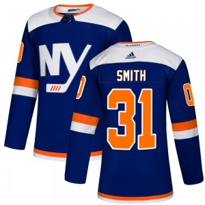 Men's Adidas New York Islanders Billy Smith Blue Alternate Jersey - Authentic