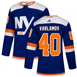 Men's Adidas New York Islanders Semyon Varlamov Blue Alternate Jersey - Authentic