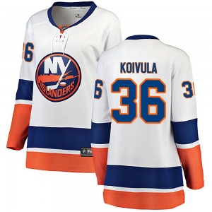 Women's Fanatics Branded New York Islanders Otto Koivula White Away Jersey - Breakaway