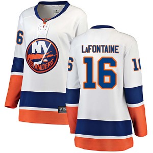 Women's Fanatics Branded New York Islanders Pat LaFontaine White Away Jersey - Breakaway