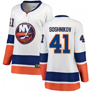 Women's Fanatics Branded New York Islanders Nikita Soshnikov White Away Jersey - Breakaway