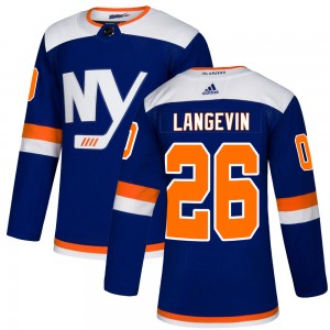 Youth Adidas New York Islanders Dave Langevin Blue Alternate Jersey - Authentic