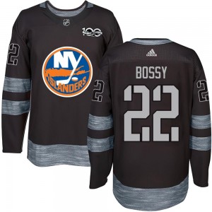 Men's New York Islanders Mike Bossy Black 1917-2017 100th Anniversary Jersey - Authentic