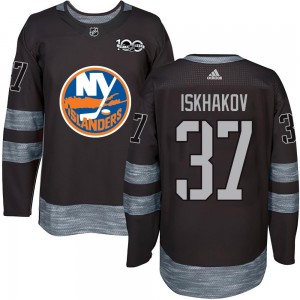 Men's New York Islanders Ruslan Iskhakov Black 1917-2017 100th Anniversary Jersey - Authentic