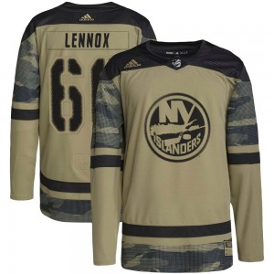 Men's Adidas New York Islanders Tristan Lennox Camo Military Appreciation Practice Jersey - Authentic