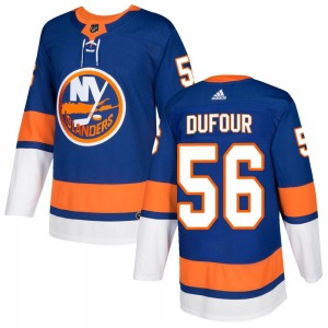 Men's Adidas New York Islanders William Dufour Royal Home Jersey - Authentic