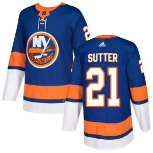 Men's Adidas New York Islanders Brent Sutter Royal Home Jersey - Authentic