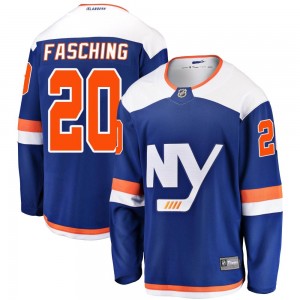 Men's Fanatics Branded New York Islanders Hudson Fasching Blue Alternate Jersey - Breakaway