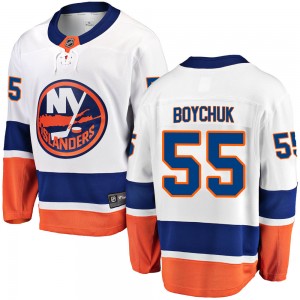 Men's Fanatics Branded New York Islanders Johnny Boychuk White Away Jersey - Breakaway