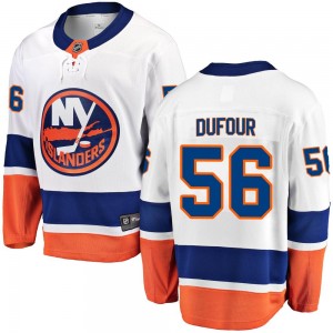 Men's Fanatics Branded New York Islanders William Dufour White Away Jersey - Breakaway
