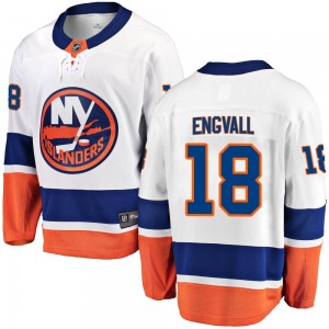 Men's Fanatics Branded New York Islanders Pierre Engvall White Away Jersey - Breakaway
