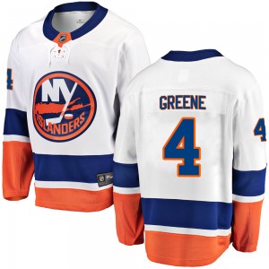 Men's Fanatics Branded New York Islanders Andy Greene White Away Jersey - Breakaway