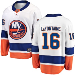 Men's Fanatics Branded New York Islanders Pat LaFontaine White Away Jersey - Breakaway