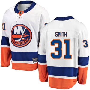 Men's Fanatics Branded New York Islanders Billy Smith White Away Jersey - Breakaway