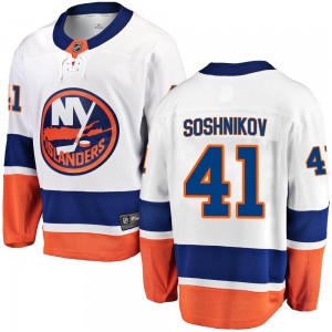 Men's Fanatics Branded New York Islanders Nikita Soshnikov White Away Jersey - Breakaway