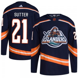 Youth Adidas New York Islanders Brent Sutter Navy Reverse Retro 2.0 Jersey - Authentic