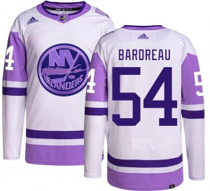 Youth Adidas New York Islanders Cole Bardreau Hockey Fights Cancer Jersey - Authentic