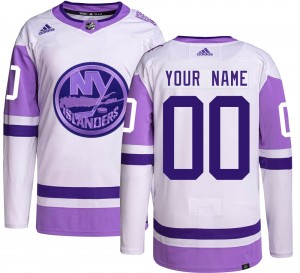 Youth Adidas New York Islanders Custom Custom Hockey Fights Cancer Jersey - Authentic