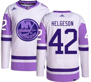 Youth Adidas New York Islanders Seth Helgeson Hockey Fights Cancer Jersey - Authentic