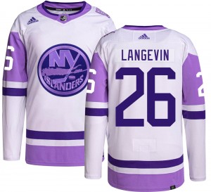 Youth Adidas New York Islanders Dave Langevin Hockey Fights Cancer Jersey - Authentic