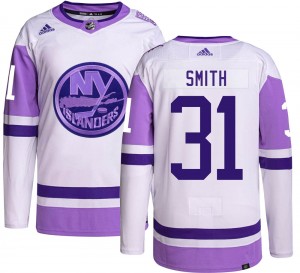 Youth Adidas New York Islanders Billy Smith Hockey Fights Cancer Jersey - Authentic