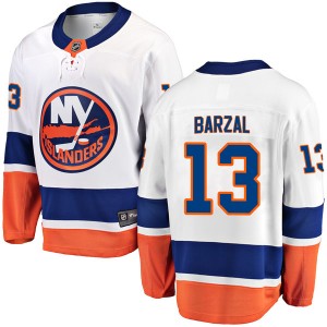 Youth Fanatics Branded New York Islanders Mathew Barzal White Away Jersey - Breakaway