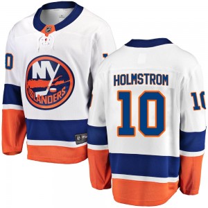 Youth Fanatics Branded New York Islanders Simon Holmstrom White Away Jersey - Breakaway