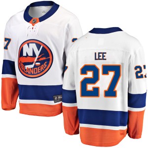 Youth Fanatics Branded New York Islanders Anders Lee White Away Jersey - Breakaway