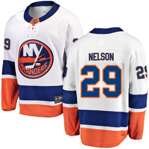 Youth Fanatics Branded New York Islanders Brock Nelson White Away Jersey - Breakaway
