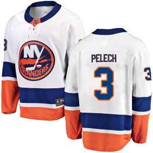 Youth Fanatics Branded New York Islanders Adam Pelech White Away Jersey - Breakaway