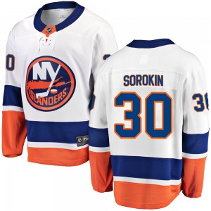 Youth Fanatics Branded New York Islanders Ilya Sorokin White Away Jersey - Breakaway